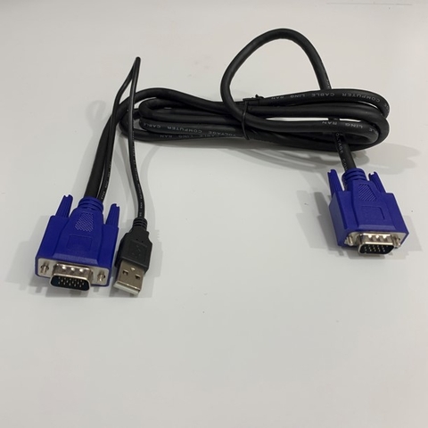 Cáp Điều Khiển 2-in-1 VGA/USB KVM Switch Cable 1.8M For Rackmount USB KVM Switch With Rack Mount Kit