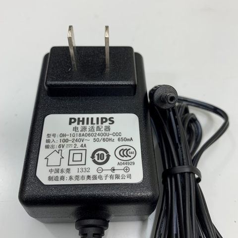 Adapter 6V 2.4A Philips OH-1018A0602400U Connector Size 3.5mm x 1.35mm For Power Supply Battery Charger