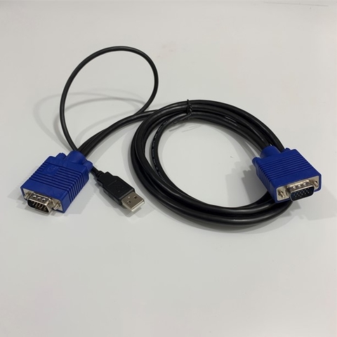 Cáp Điều Khiển CB-6 USB 2-in-1 KVM Cable Switch Cable 1.8M VGA-SVGA HDB 15-Pin Male to Male For Austin Hughes RKP117 KVM Switch