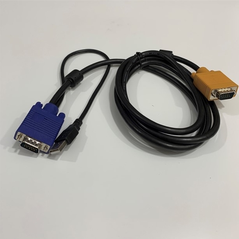 Cáp Điều Khiển 2-in-1 VGA/USB KVM Switch Cable 1.8M VGA HDB 15-Pin Male to Male For USB KVM Switch VGA