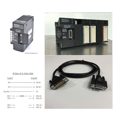 Cáp Lập Trình IC690ACC901 RS232/RS422 Adapter PLC Programming Cable 1.5M For PLC GE Fanuc Series 90-30 to Computer