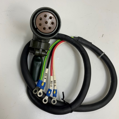 Cáp Original Mitsubishi MR-PWCE22-23S Dài 1M 3.3ft For Mitsubishi Servo Motor Power HC-SFS Series HC203SW-A42 witch Mitsubishi MDS-B-SVJ2-10 Servo Drive