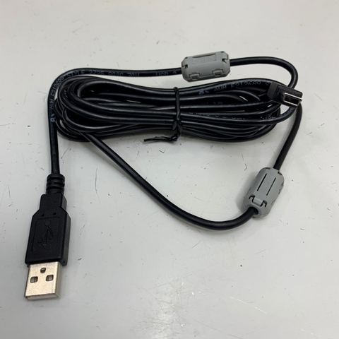 Cáp 3M 10ft OEM NMC-UM230 USB2.0 AM-Mini 5 Pin Data Communication Shielded Cable E212689 2 Ferrite For Servo Driver/PLC with PC Computer
