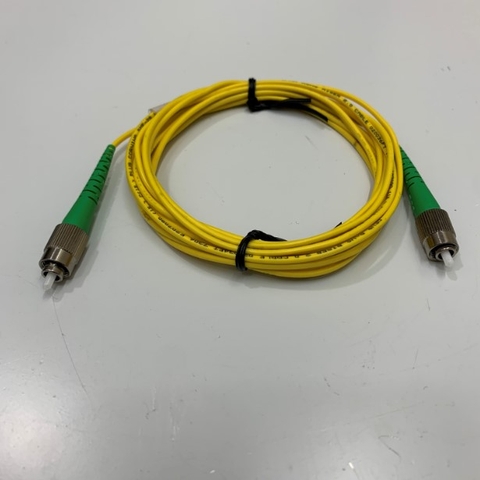 Dây Nhẩy Quang Japan Original 5FT FC UPC to FC UPC Simplex OS2 Single Mode PVC Yellow 2.0mm Fiber Optic Patch Cable Length 1.5M