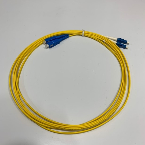 Dây Nhẩy Quang ADC Fiber Optic Cable Single Mode SC to LC OS2 9/125 Duplex Yellow 3 Meter Cable 2.0mm PVC