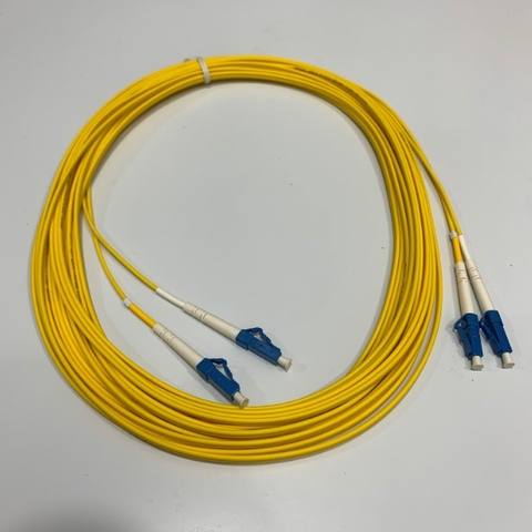Dây Nhẩy Quang ADC 6881 1 488-1100YL Fiber Optic Cable Single Mode LC to LC OS2 9/125 Duplex Yellow 10 Meter Cable 2.0mm PVC
