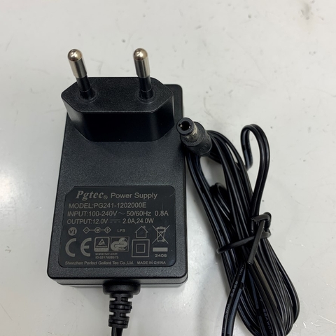Adapter 12V 2A 24W Pgtec PG241-1202000S Connector Tip Size 5.5mm x 2.5mm For Màn hình Dahua Monitor and WD My Book, My Cloud, Elements
