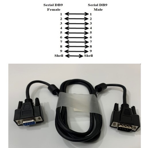 Cáp RS232 Communication DB9 Male to DB9 Female Serial 1.8M Extension Cable Straight-Through