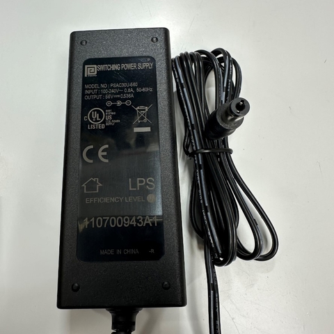 Adapter 56V 0.536A 30W Phihong PSAC30U-560 IEC 320-C14 Plug  Connector Tip Size 5.5mm x 2.1mm Switching Power Supply For PoE Switch