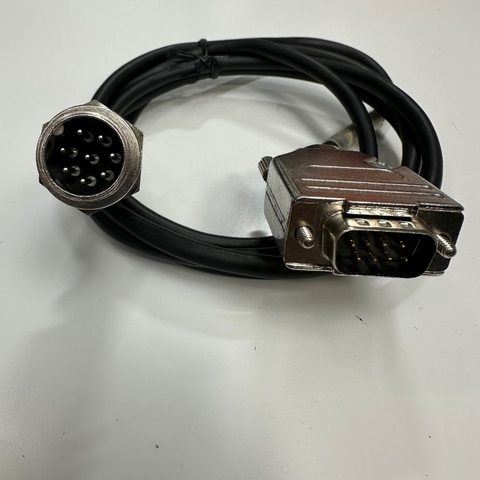 Cáp 1.1M 3.7ft Shielded Cable Connector APEX PLT-168-R-R 8 Pin Male Circular to DB9 Male For Signal Data Industrial Communication Cable