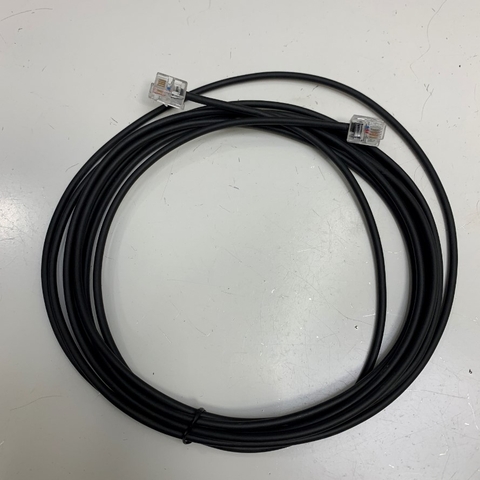Cáp Telephone Patch Cord Line Cable Crosover 4 Wire RJ11 to RJ11 4 Pin Black Dài 3M 10ft For Điện Thoại Bàn, Điện Thoại IP