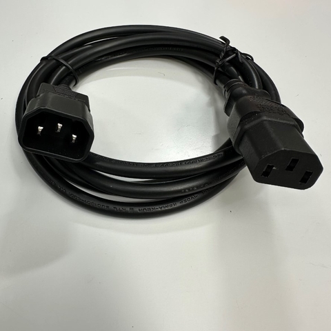 Dây Nguồn Máy Chủ LONGWELL LS-60 LS-14 AC Power Cord C13 to C14 10A 250V 3x1.0mm² 18AWG For UPS PDU APC ARES Eaton Emerson Và Server Rack Length 1.8M