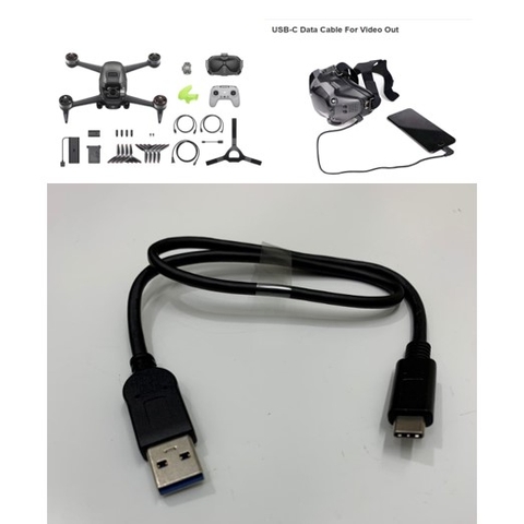 Cáp 0.5M Data Cable Type-C to USB 3.0 up to 5 Gbps Adapter Cable Line For DJI FPV Flight Camera Glasses V2