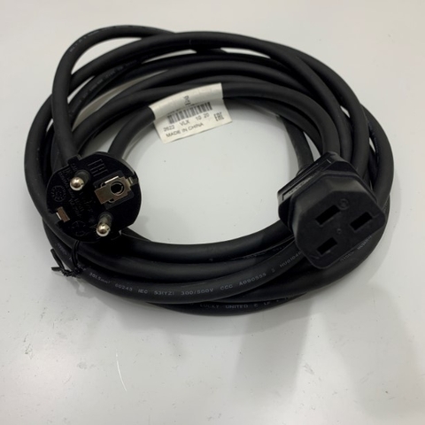 Dây Nguồn Cisco CAB-CEE77-C21-EU AC Power Cord European Schuko CEE 7/7 to IEC 60320 C21 16A 250V 3x1.5mm² 16AWG H05BB-F Cable OD 9.0mm Very Hot Conditions 155°C Length 4.2M