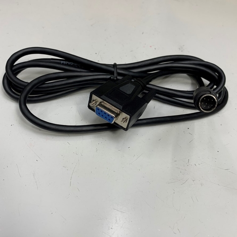 Cáp Lập Trình 1.8M 6ft RS-422 Communication Shielded Cable Mini Din 8 Pin Male to DB9 Female For Wecon LX3V-1208MR PLC Module witch HMI Weintek MT8072IP
