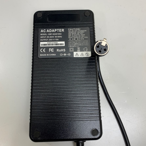 Adapter 24V 10A 240W GMY Connector Size Neutrik XLR 3-Pin Female For Màn Hình Phẫu Thuật Nội Soi Phòng Mổ Storz NDS SC-WU26-A1511 90X0515-F 9426L 26 LED Endoscopy Monitor