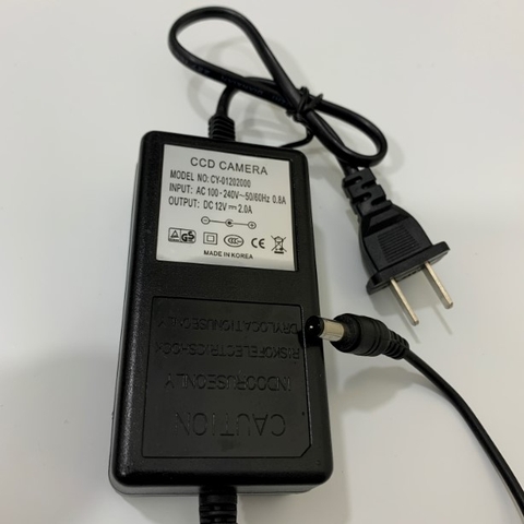 Adapter 12V 2A CY-0120200 CCD Camera Connector Size 5.5mm x 2.1mm