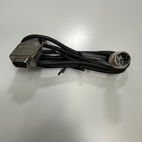 Cáp 1.3M 4.3ft Connector APEX PLT-168-AD-R 8 Pin Male Circular to DB9 Male Shielded Cable Black For Signal Data Industrial Communication Cable