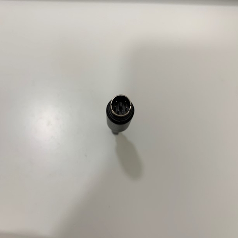 Rắc Hàn Cáp 6 Pin Mini Din Male Connector For PLC Program Black Rắc Mạ Nickel