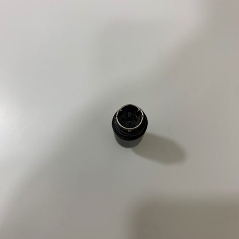 Rắc Hàn Cáp 3 Pin Mini Din Male Connector For PLC Program Black Rắc Mạ Nickel
