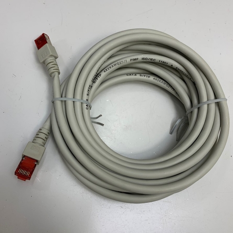Cáp Mạng 5M 17ft 10 Gbit/s Ethernet Network CAT6 500MHz RJ45 S/FTP LSZH Shielded 4-Pair 27AWG Stranded Gray Cable For industrial Ethernet Network LAN 10 Gigabit