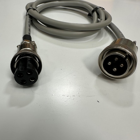 Cáp 1.2M 4ft Cable Connector Hirose RM15TP-4PA(71) 4 Pin Male Circular to Apex PLT-164-P-R 4 Pin Female Circular For Signal and Power Cable Industrial