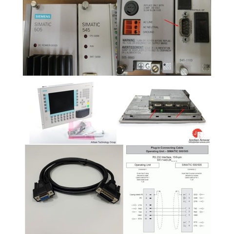 Cáp Lập Trình 6XV1440-2KH32 Cable 3M For Siemens 6AV3637-1LL00-0AX0 Operating Interface Panel Với Siemens Simatic 500/505 PLC Rack SIMATIC 545 VERY NICE