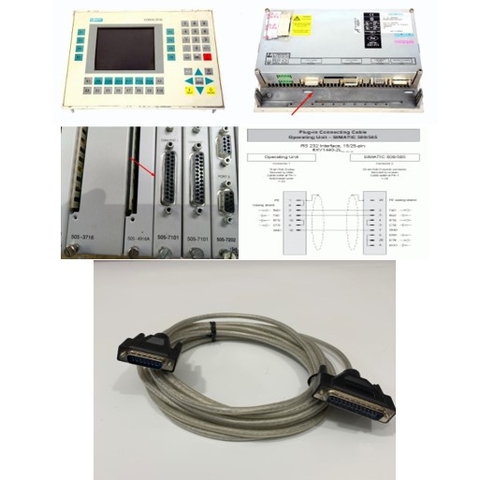 Cáp Lập Trình Siemens 6XV1440-2LH32 Cable RS232 Length 3.2M For SIMATIC Operator Interface Panel TD/OP to PLC Siemens Simatic 505 SIMATIC 500