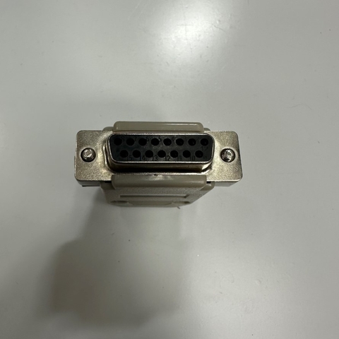 Đầu Jack Connfly D-Sub DB15 Female Connector Plug 3A 250V Solder Type Nickel Plated 15 Way + Plastic Hood Cover Gray For Industrial Servo Motor, Interface I/O Control, Data Signal and Power Cable