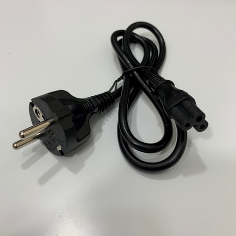 Dây Nguồn HONGLIN HL-014S HL-052S Chuẩn Cắm Điện 2 Chân Tròn AC Power Cord Schuko CEE7 Euro Plug to C5 2.5A 250V 3x0.75mm² Length 0.9M