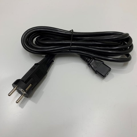 Adapter Plug European to NEMA 5-15R + Dây Nguồn NEMA 5-15P to IEC C13 13A 125V 16AWG 3x1.31mm² Length 3M