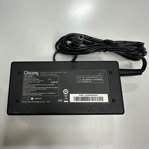 Adapter 24V 3A 72W Chicony Power Supply IEC C6 Plug Connector Tip Size 5.5mm x 2.1mm For Printer, Scanner Kodak, Fujitsu Scanner, LED CCTV LCD, Máy Lọc Không Khí Xiaomi Smartmi Jya Fjord