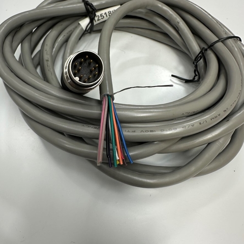 Cáp 5M 17ft Connector AISG DIN 12 Pin Male to 12 Core Shielded Cable Grey 12 Core x 0.12mm² OD 6.8mm For Signal and Power Cable Industrial