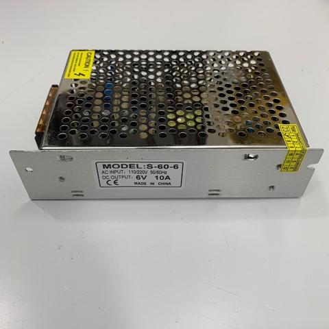 Nguồn Tổ 6V 10A 60W S-60-6 Power Supply Input 110-220VAC 50/60Hz