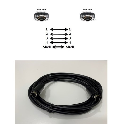 Cáp Tín Hiệu S-Video Cable Mini Din 4 Pin Male to Male Black SVHS Audio-Video length 2.5M