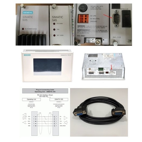 Cáp Lập Trình Siemens 6XV1440-1MH50 Cable RS422 Length 5M For SIMATIC Operator Interface Panel TD/OP to Siemens Simatic 505 PLC