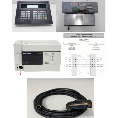 Cáp Lập Trình Siemens 6XV1440-2QH32 Cable RS422 Length 3.2M For Siemens Operator Panel TD10, TD20, OP30 OP20/240 to PLC Mitsubishi FX Series