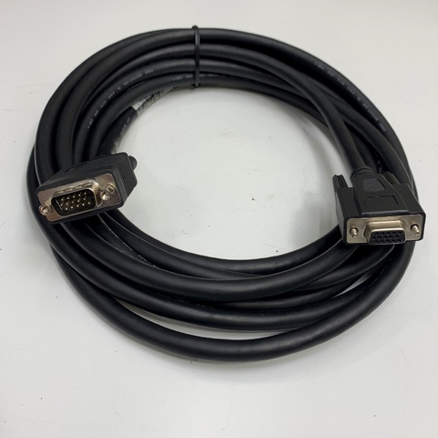 Cáp Điều Khiển Encoder Cable Dài 5M 17ft CN2 Connector Servo AC Servo TSB075L4C2 750W witch Servo Motor 80ST-M02430L4 750W Shielded Cable HD 15 Pin Male to Female D-Sub VGA