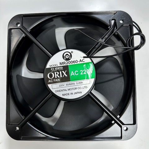 Quạt Làm Mát Thoát Khí ORIX MR20060-AC Fan 200x200x60mm 1 Phase 220/240VAC 50/60Hz 0.45A 65W