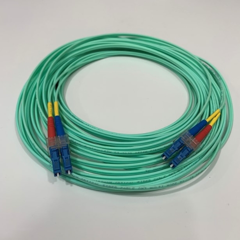 Dây Nhẩy Quang 10M (33ft) LC UPC to LC UPC Duplex OM3 Multimode PVC (OFNR) 2.0mm Fiber Optic Patch Cable