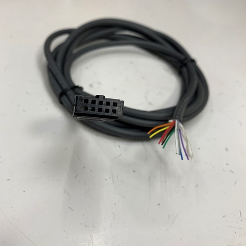 Cáp 2.4M 8ft Siron Round Cable IDC 10 Pin Female Pitch 2.54mm to 10 Core Ends Cable E14800 28AWG 80°C 30V OD Ø 5.0mm For I/O Communication CNC/PLC Cable