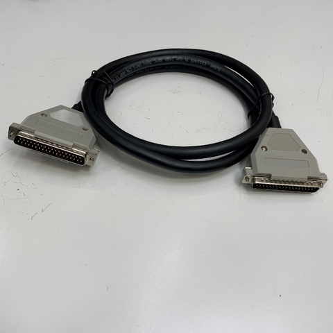 Cáp 1M 3.3ft OEM Thay Thế CA-3710 Cable DB37 37 Pin Male to Male Serial Shielded Cable 24AWG ILSAN E211405 OD Ø 11mm Black For ICP DAS CA-3710 Industrial Connection Card witch DN-37 I/O