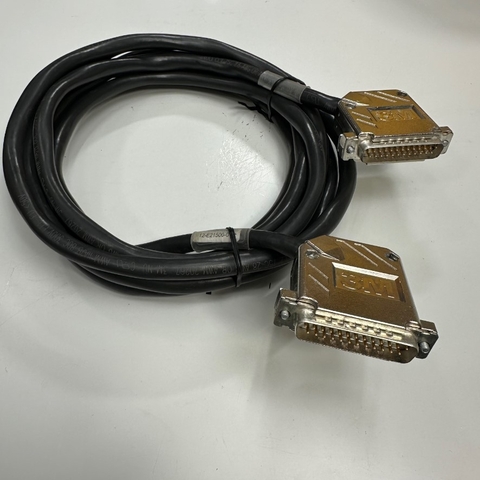 Cáp 3.4M 11.3ft Shielded Cable DB25 Male to Male 60 Degree Connector 3M Metal Shell Serial RS232 Cable 28AWG 80°C 300V Black OD 9.5mm For Fiber Laser Marking Machine