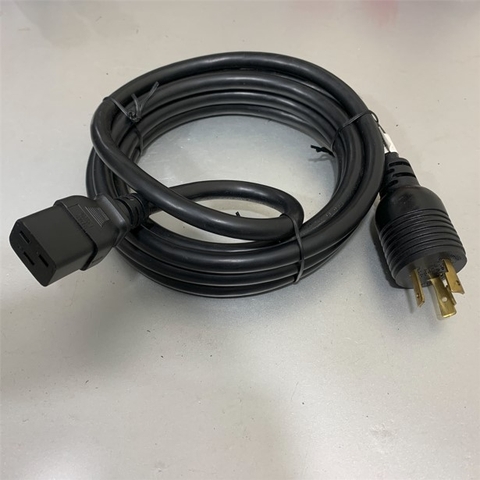 Dây Nguồn Cisco CAB-AC-2800W-TWLK 10Ft Dài 3M AC Power Cord NEMA L6-20P to C19 20A 250V 12AWG 3x3.31mm² Cable OD 11mm in Taiwan