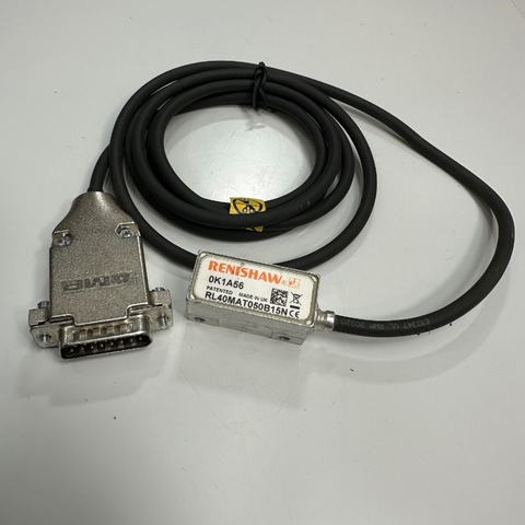 Bộ Mã Hóa Tuyến Tính Đầu Đọc Renishaw 0K1A56 RL40MAT050B15N Cable D-Sub 15Pin Male Dài 1.5M Hàng Original Theo Thiết Bị Đã Qua Sử Dụng