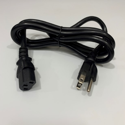 Dây Nguồn XINBAIHUI XBH-M31 XBH-C13 Chuẩn 2 Chân Dẹt NEMA 5-15P to C13 AC Power Cord 125V 13A 3x1.31mm² 16AWG H05VV-F Cable OD 8.4mm Length 1.5M