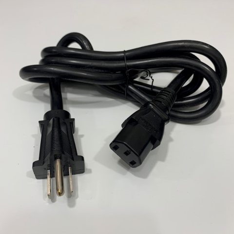 Dây Nguồn I-SHENG E55943 SP-301 IS-14 NEMA 5-15P to C13 AC Power Cord 15A 125V 3x2.08mm² 14AWG Cable OD 9.3mm Length 1.5M