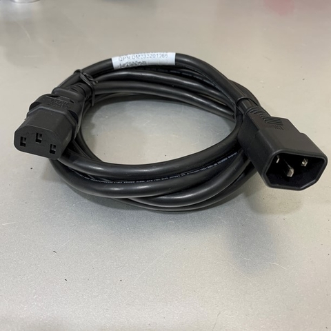 Dây Nguồn CAB-C13-C14-2.1M Cisco Compatible Cabinet Jumper UL US 7ft Power Cord C14 to C13 10A 250V 3x1.04mm² 17AWG  Black Male to Female