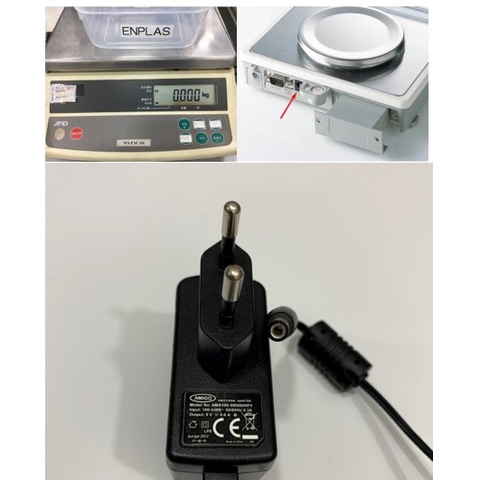 Adapter OEM A&D AX-TB266 AMIGO 9V 0.6A + ---C--- - Connector Size 5.5mm x 2.1mm For Cân Điện Tử A&D EK-G / EK-H / EW-G / EK-A / EW-A Series Precision Industrial Balance