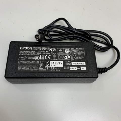 Adapter 24V 1.4A 33.6W EPSON Connector Size 6.0mm x 4.0mm For Epson Scanner GT-X830 Flatbed A4 6400dpi